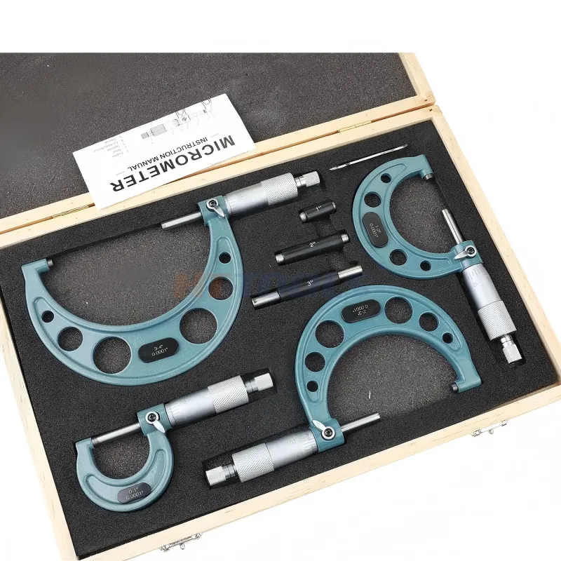 Micrómetro de micrómetro Conjunto de carburo Micrómetro Medidor métrico