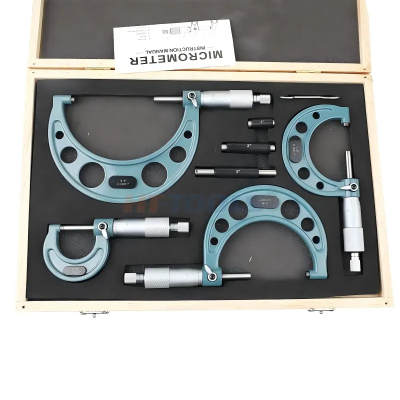 Micrómetro de micrómetro Conjunto de carburo Micrómetro Medidor métrico