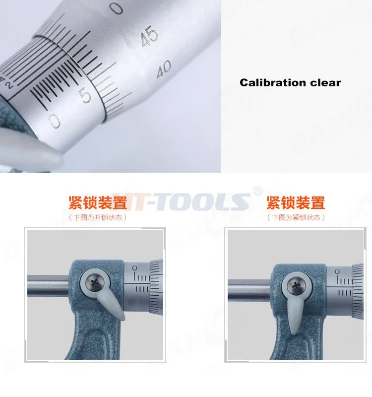 Herramienta de medición micrómetros digitales fuera de los micrómetros 0-25 mm/25-50 mm/50-75 mm/75-100 mm fuera de los micrómetros