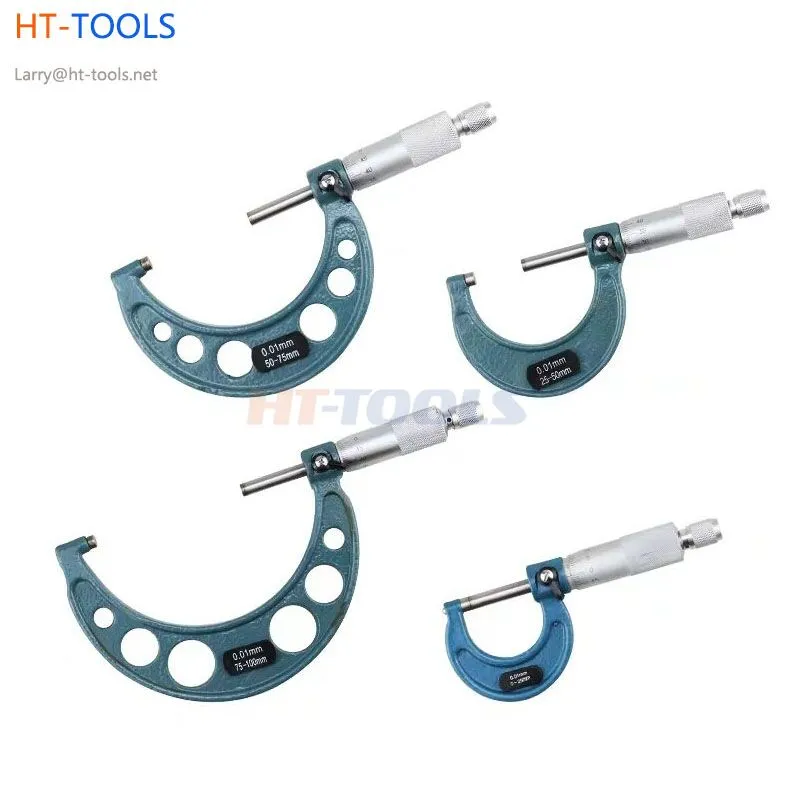 Herramienta de medición micrómetros digitales fuera de los micrómetros 0-25 mm/25-50 mm/50-75 mm/75-100 mm fuera de los micrómetros